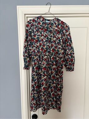 Girls Vintage Cottontail Originals Floral Long Sleeve Button Down Dress